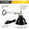 imageSimple Deluxe Reptile Dome Light Clamp Lamp Fixture with 55 Inch Aluminum Reflector for Amphibian Pet Terrariums Habitat no Bulb Included BlackDome Light