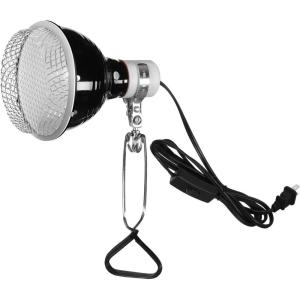 imageSimple Deluxe Reptile Dome Light Clamp Lamp Fixture with 55 Inch Aluminum Reflector for Amphibian Pet Terrariums Habitat no Bulb Included BlackDome Light with Metal Guard